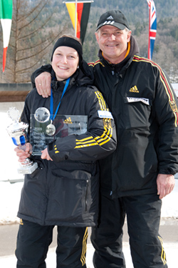 Katharina Heinz mit Trainer